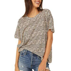 Free People We the Free Bali Backpacker T-Shirt, Ecru Combo, size XL